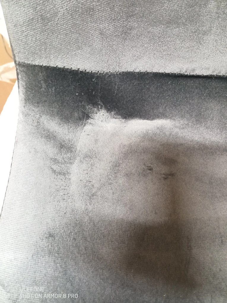 AKCIÓ sötétszürke bársonyszék COMO fekete lábakkal II. osztályú