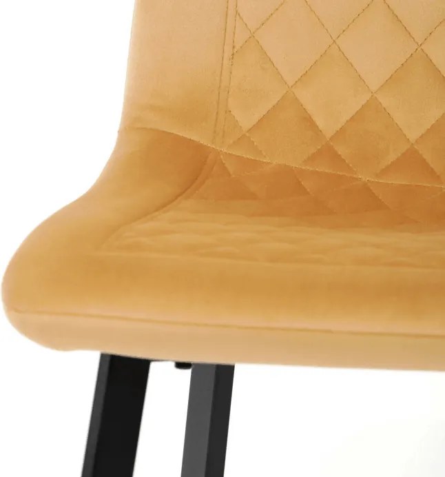 Étkezőszék, sárga, bársony szövet, DCL-973 YEL4