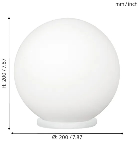 EGLO 85264 - Asztali lámpa RONDO 1xE27/60W/230V átm. 20 cm