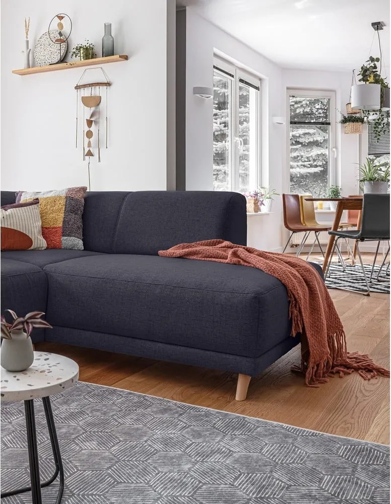 Antracitszürke kinyitható-tárolóhelyes sarokkanapé (jobb oldali-L alakú) Classy Sophie – Miuform