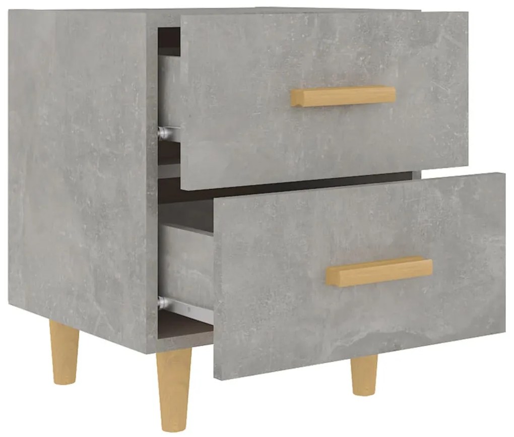 2 db betonszürke éjjeliszekrény 40 x 35 x 47,5 cm