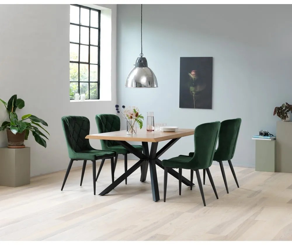 Zöld bársony étkezőszék Granby – Unique Furniture