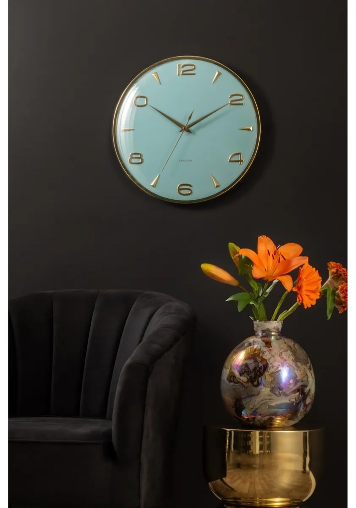 Karlsson 6017BL design falióra világoskék, átmérő:40 cm