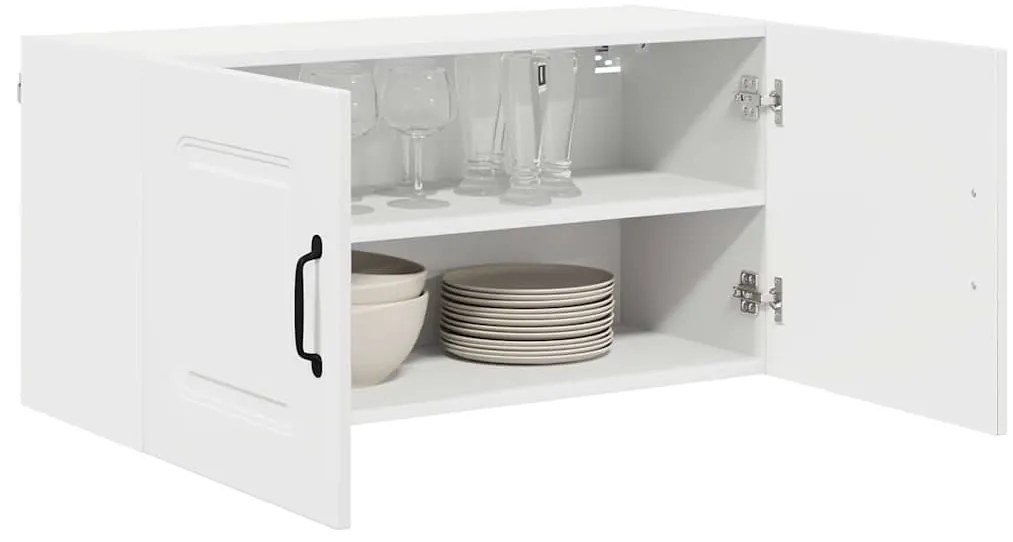 Fali konyhaszekrény polcokkal Fehér 80 x 31 x 40 cm Faanyag