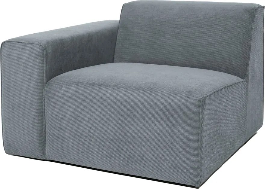 Szürke kordbársony kanapé modul (bal oldali) Sting – Scandic