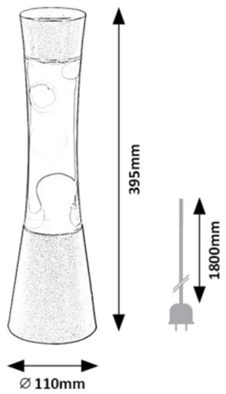 Rabalux 7030 -Lávalámpa MINKA 1xGY6,35/20W/230V rózsaszín