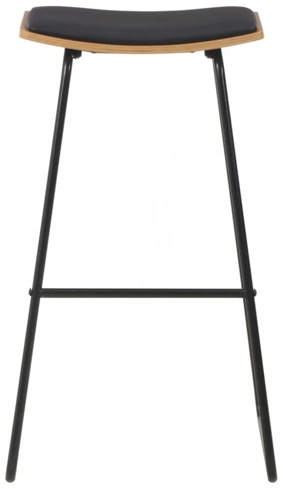 4 db fekete műbőr bárszék