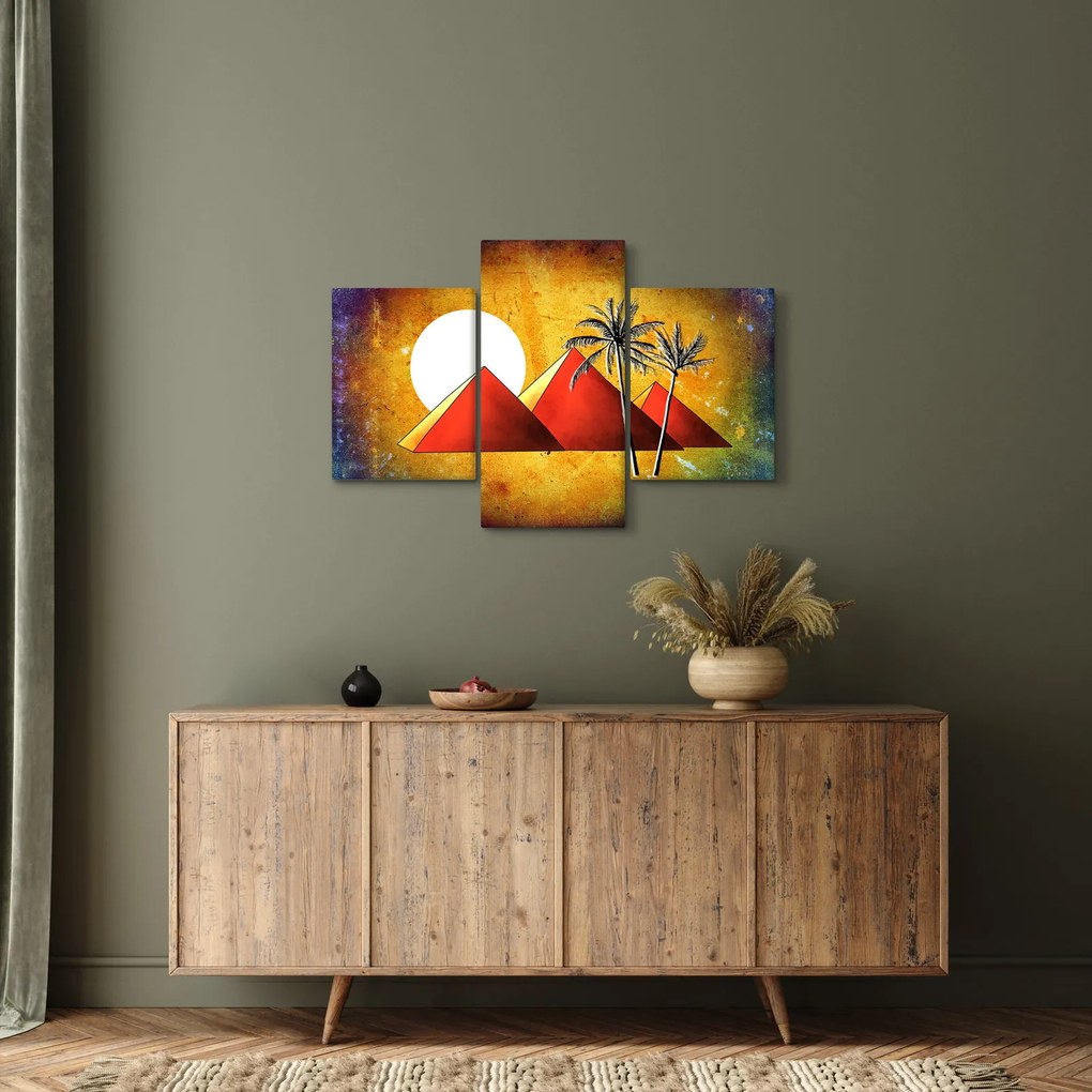 Festett egyiptomi piramisok képe (90x60 cm)