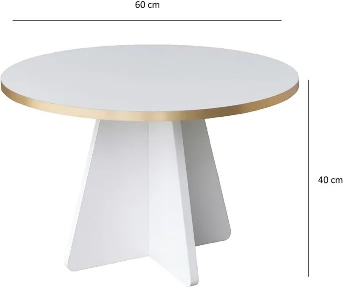 Mushroom dohányzóasztal, arany, 60 cm – TR552NOS2375