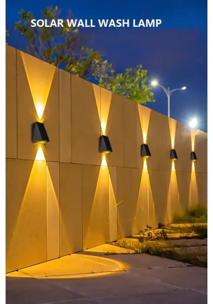 Brilagi - LED Napelemes fali lámpa PYRAMID LED/2W/3,2V 1300 mAh IP54