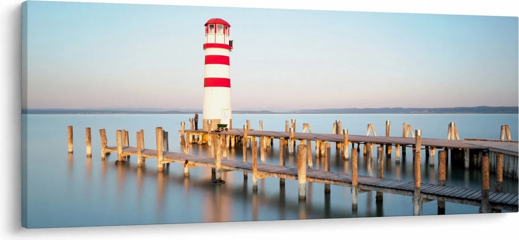 Világítótorony hajnalban (120x50 cm)