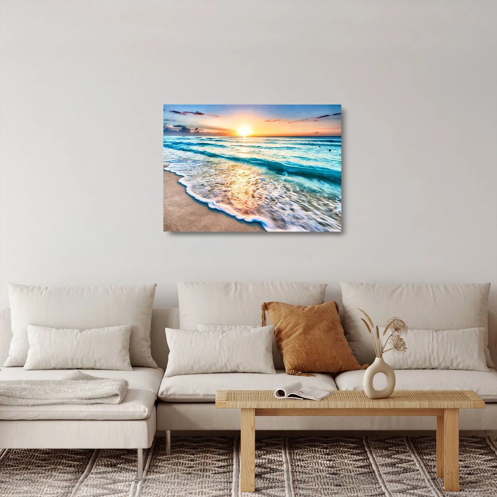 Üveg kép - Tengeri strand (70x50 cm)