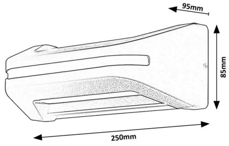 Rabalux 77174 - LED Kültéri fali lámpa KOBARID LED/20W/230V IP54