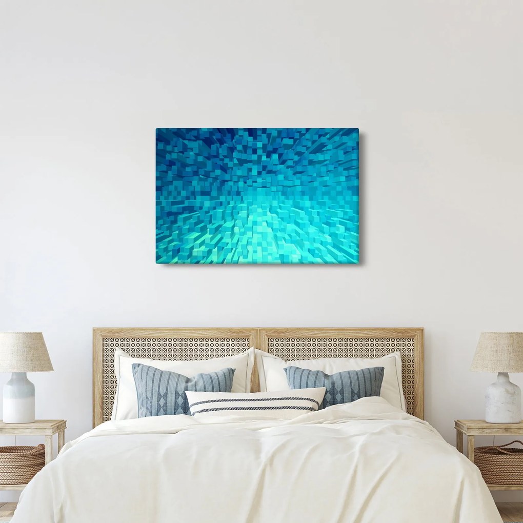 Absztrakt kocka kép (90x60 cm)
