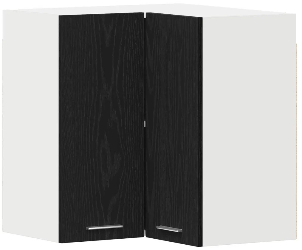 vidaXL Függőleges Sarokszekrény - Fekete Tölgy - 57 x 57 x 60 cm - Mérnöki fából készült