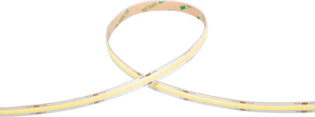 Led szalag Cob 8W Cri >90 24V hideg fehér 6500K IP20 50m