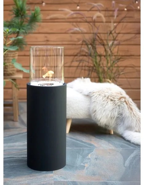 Bio kandalló ROMA 26,5x80,5 cm 2kW fekete + védőfedél