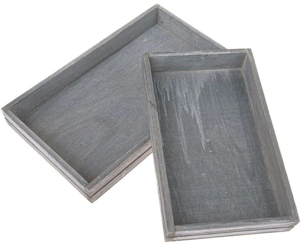 2 db Firry fa tálca szett, szürke