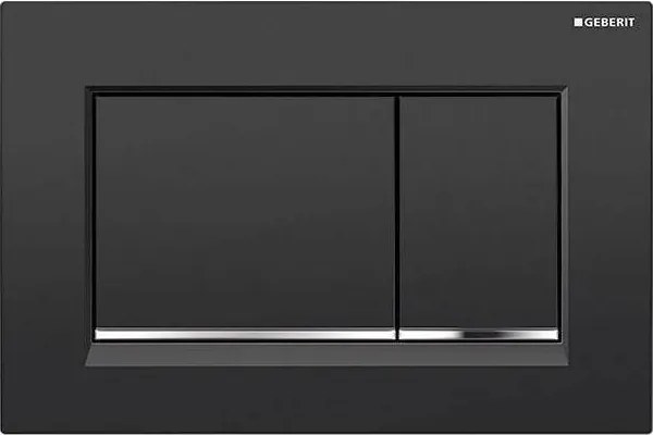 Geberit 115.883.KM.1 - Sigma30 nyomólap 24,6x16,4 cm fekete/fényes króm