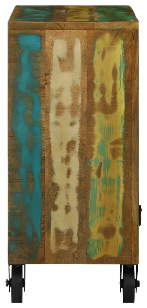 Oldalszekrény 3 Fiókkal 80x30x65 cm Tömörfa Újrahasznosított