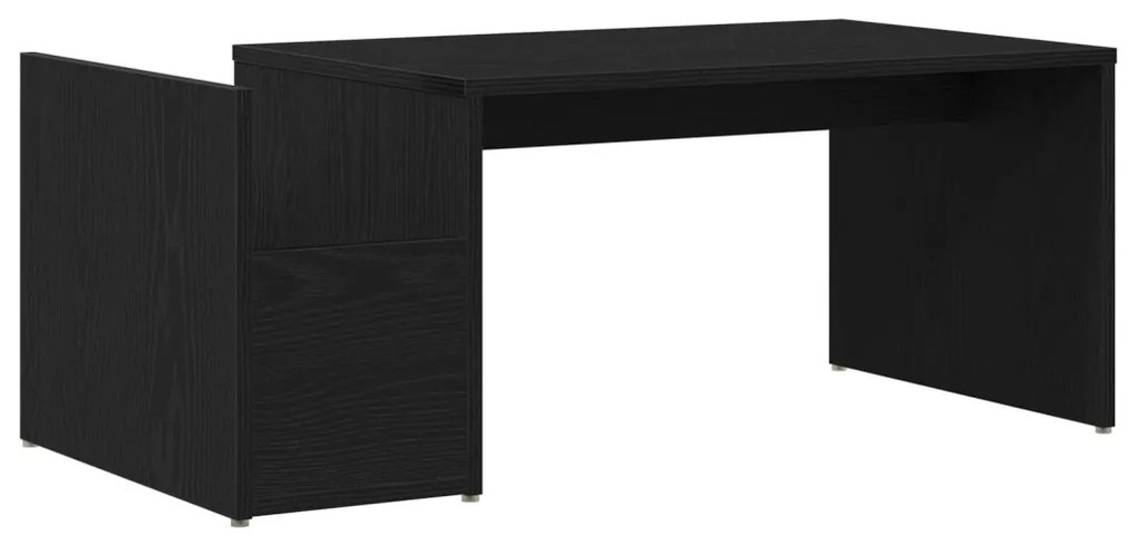 Fekete Tölgy Kávézó Asztal 90x45x35 cm Műgyanta