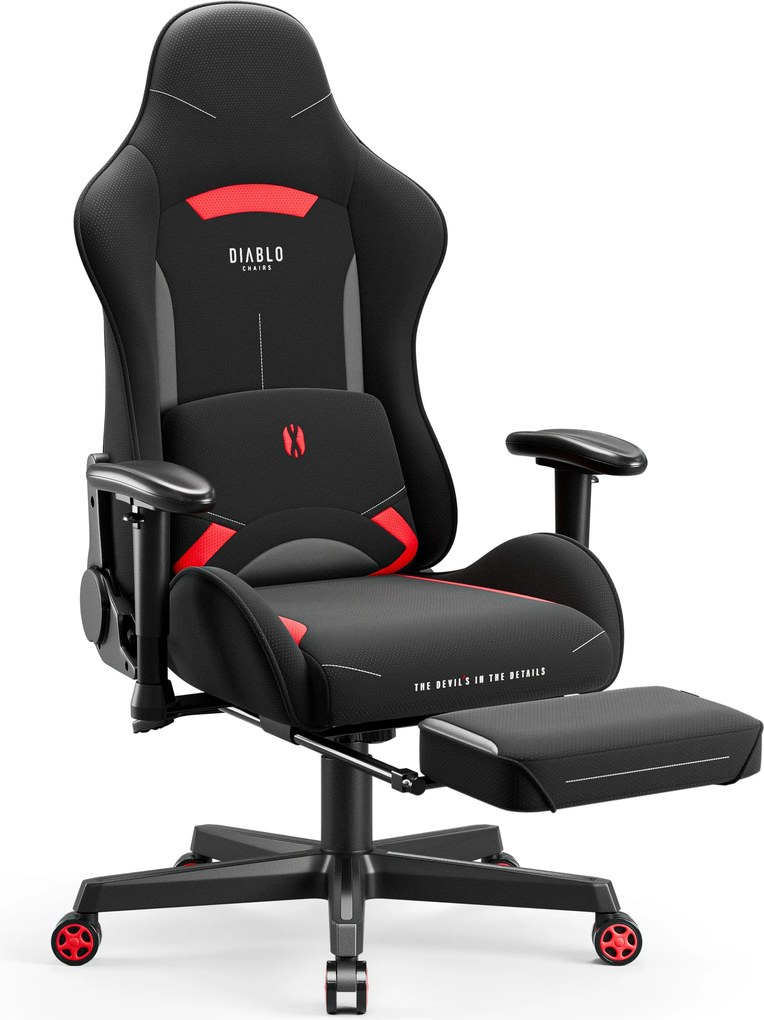 Gamer szék szövet Normal Size, fekete-piros: Diablo X-Starter
