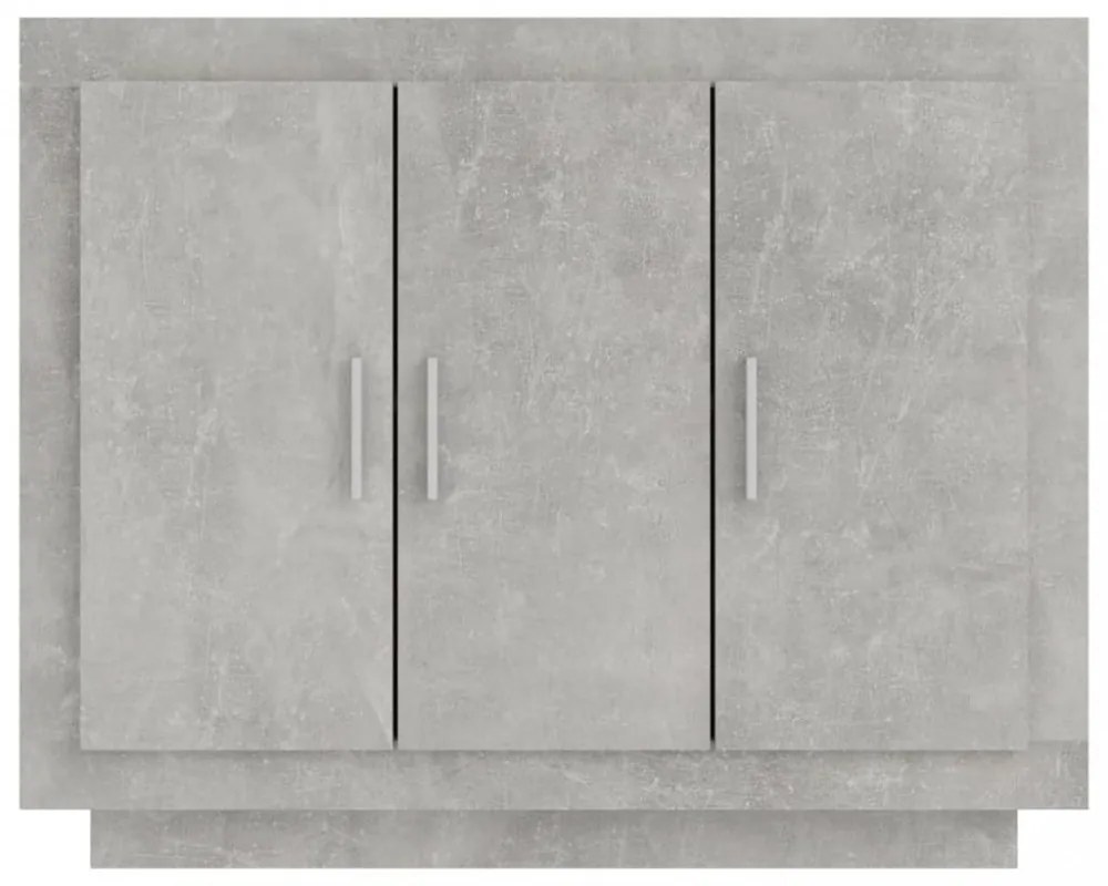 betonszürke szerelt fa tálalóasztal 92 x 35 x 75 cm