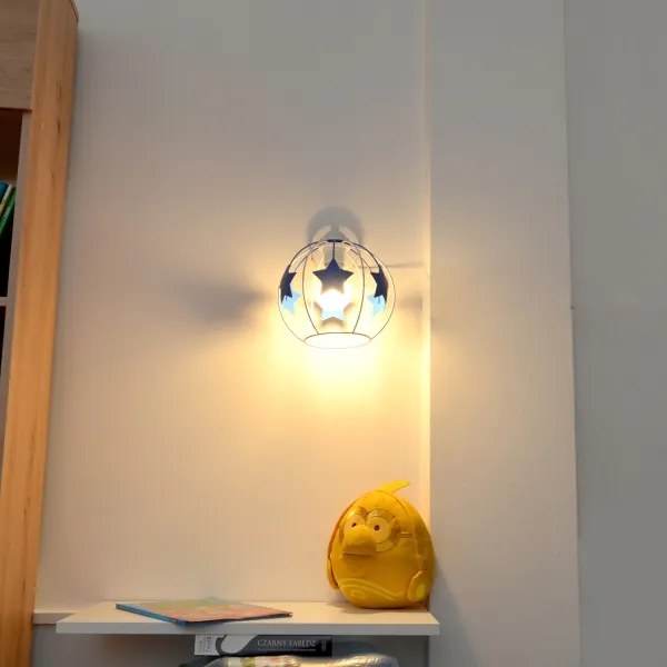 Gyermek fali lámpa STARS 1xE27/15W/230V kék/fehér