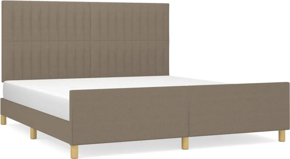 vidaXL tópszínű szövet ágykeret matrac nélkül 180 x 200 cm