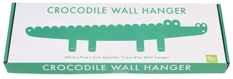 Zöld fém fali gyerek fogas Crocodile – Rex London