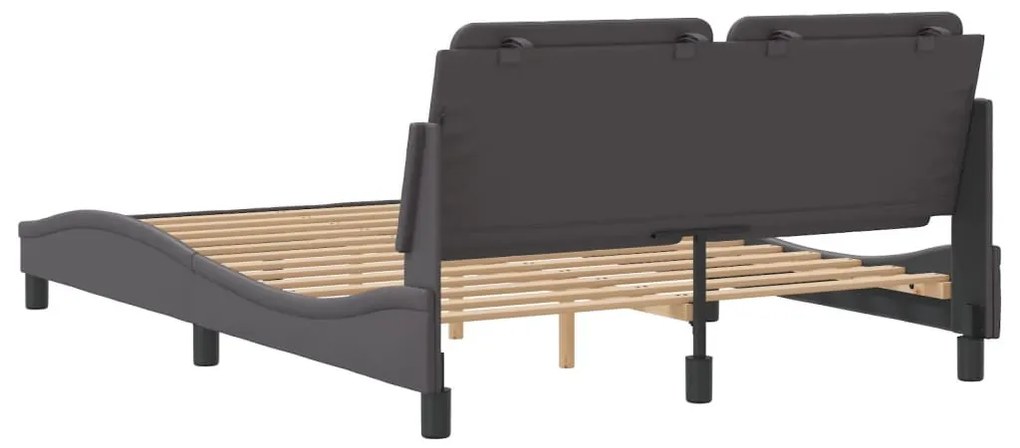 szürke műbőr ágykeret matrac nélkül Zadar 120 x 200 cm