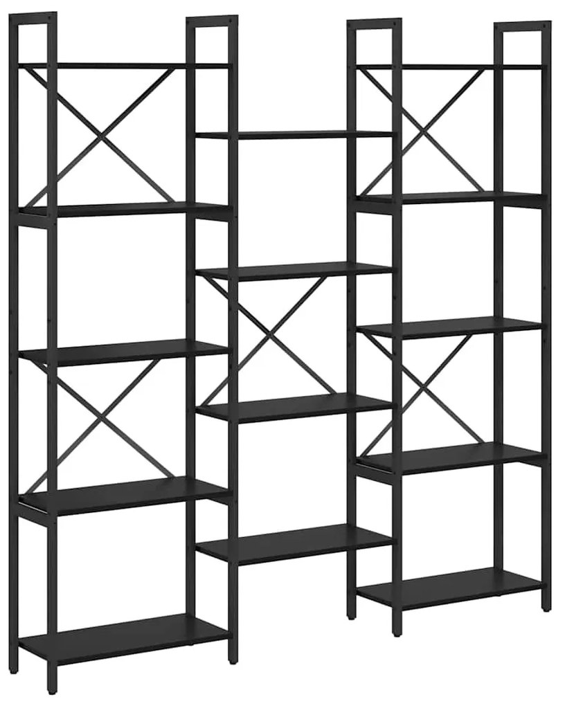Könyvespolc Musta tammi 156 x 25 x 167.5 cm Faanyag