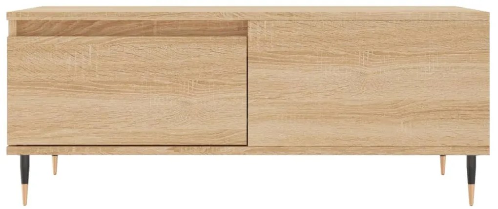 Sonoma tölgy színű szerelt fa dohányzóasztal 90 x 50 x 36,5 cm