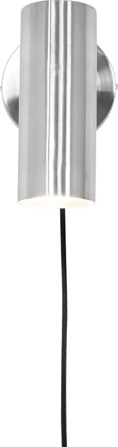 Ezüstszínű konnektorhoz csatlakoztatható acél fali lámpa Paris – House Nordic