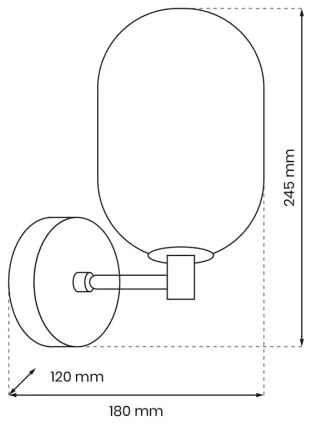 Fali lámpa ALIAS 1xG9/8W/230V fekete/szürke