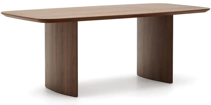 Barna étkezőasztal diófa dekorral 100x200 cm Litto – Kave Home
