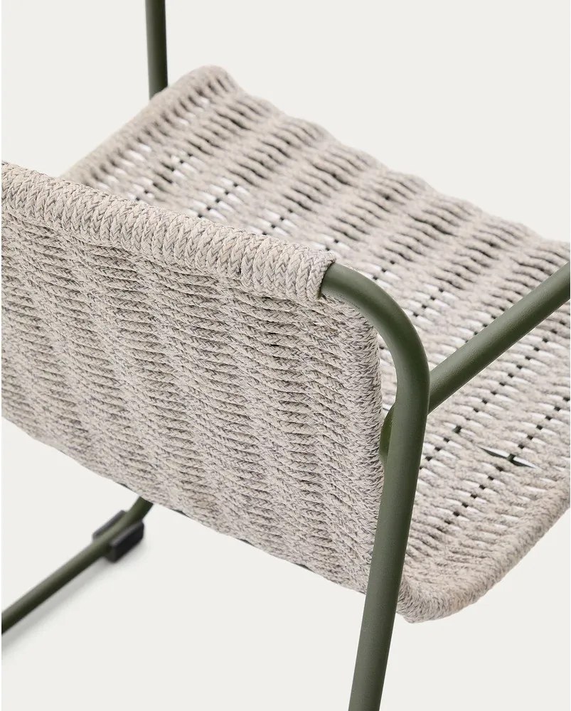 Szürkészöld fém kerti szék Maurina – Kave Home