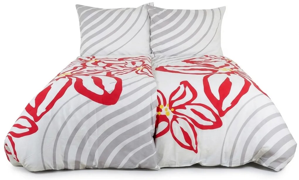 Pamut ágyneműhuzat FLOERIC világosszürke Ágyneműhuzat mérete: 70 x 90 cm | 140 x 200 cm