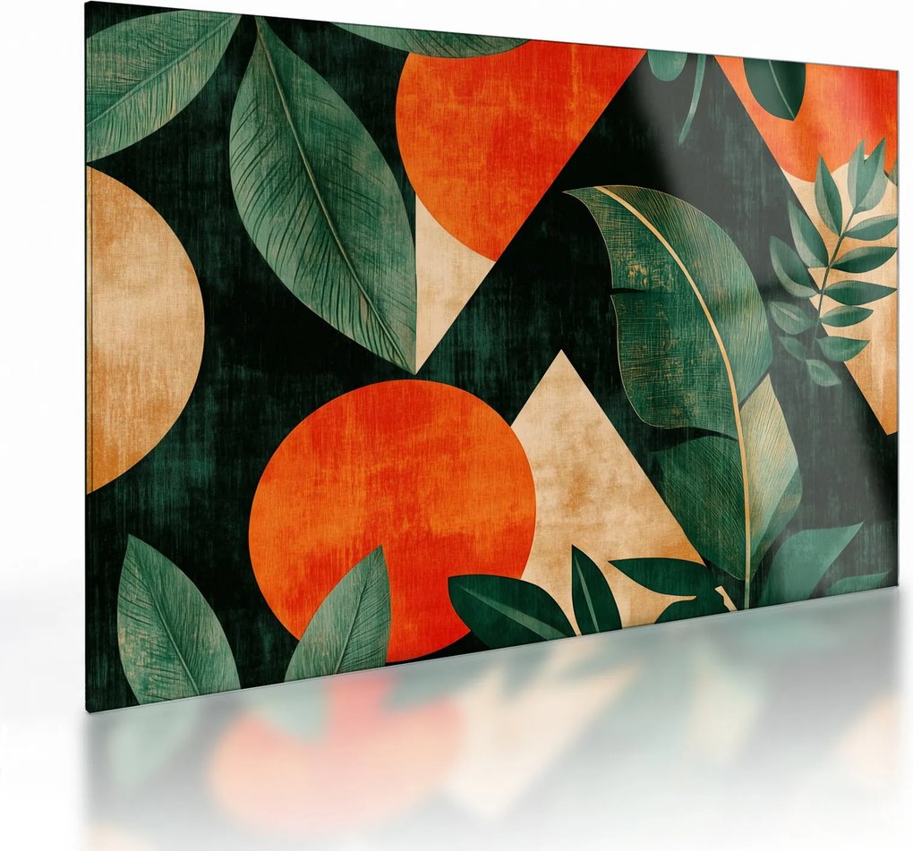 Üveg kép - Geometrikus természeti minták II. (70x50 cm)
