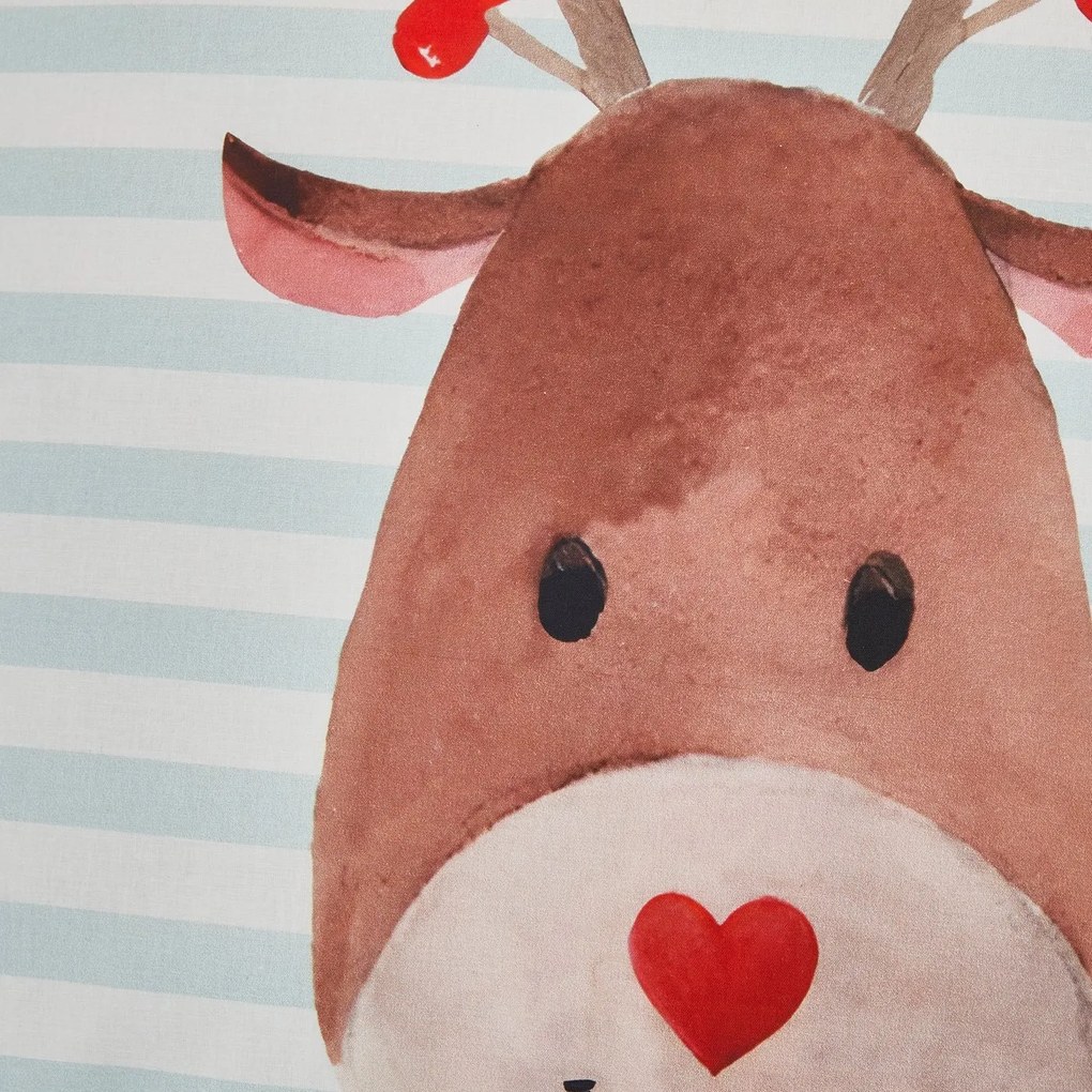 Gyermek ágynemű Renforcé pamutból FYNN FROST világoskék Ágyneműhuzat mérete: 80 x 80 cm | 135 x 200 cm