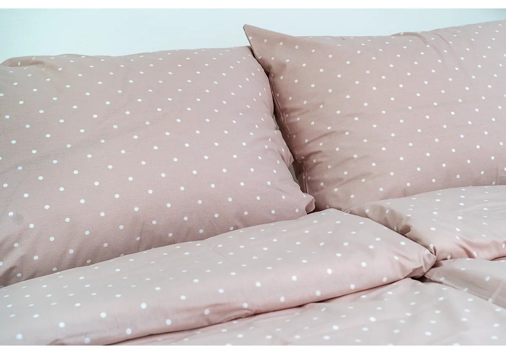 Stanex Pamut ágynemét Rózsaszín pöttyös, 140 x 200 cm, 70 x 90 cm