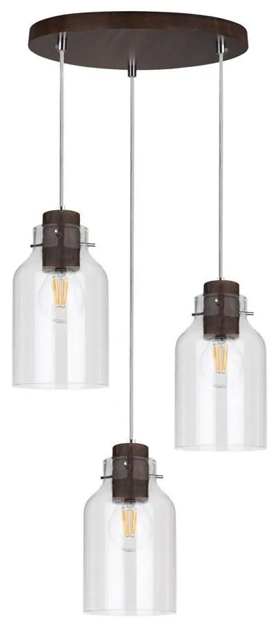 Spot-Light 1760376R - ALESSANDRO 3xE27/60W/230V függeszték kábellel