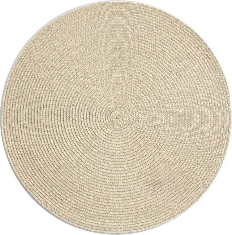 Asztali tányéralátét kerek szívószálas bézs 38cm 1db
