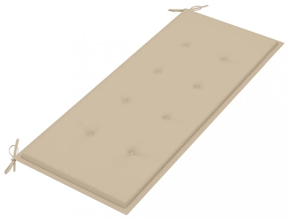 tömör tíkfa Batavia pad bézs párnával 120 cm