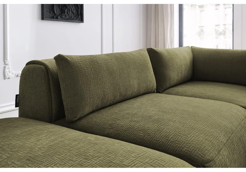 Zöld sarokkanapé (variálható) Jeanne – Bobochic Paris