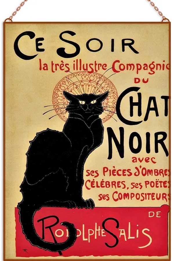 Alexandre Steinlen - Chat Noir üvegkép, falikép
