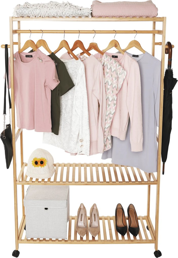 Szekrény szervező, természetes bambusz, MELAR