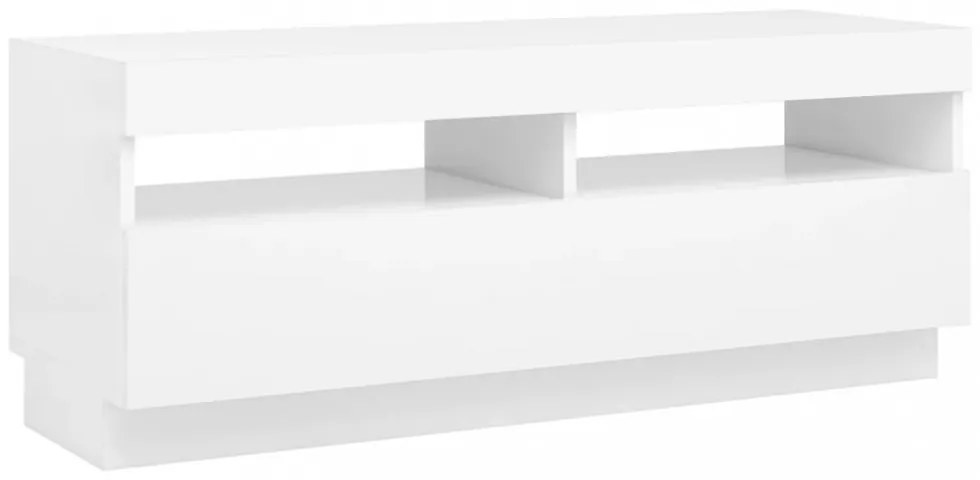 fehér TV-szekrény LED-világítással 100 x 35 x 40 cm