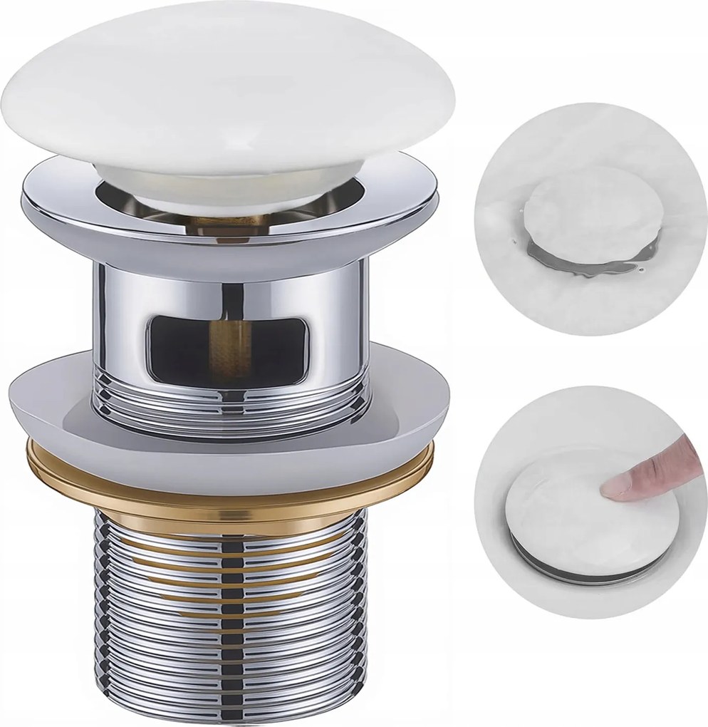 Kerámia Mosdódugó Fehér túlfolyós mosdóhoz