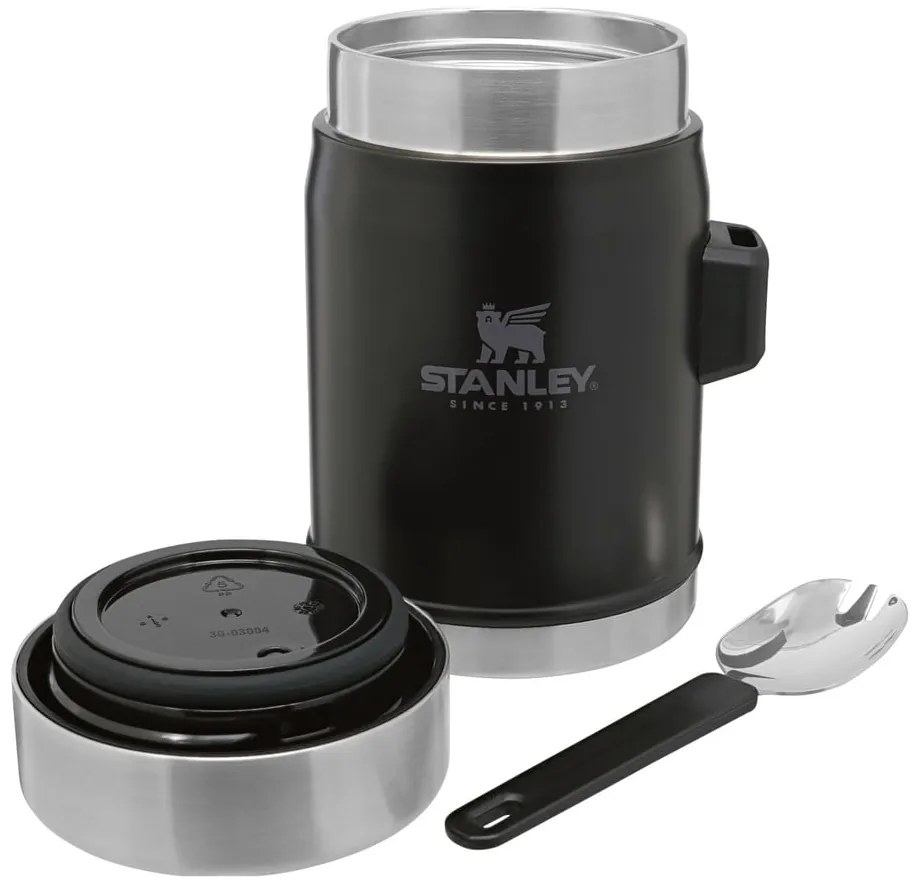 Fekete rozsdamentes acél ételtartó termosz 400 ml Legendary Classic Black – Stanley